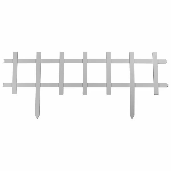 Cape Cod Style Decorative Fencing, White Border Edging, 13inx33in sections, 22ft of Garden Edging, Emsco Group, Mfr#: 2115-1